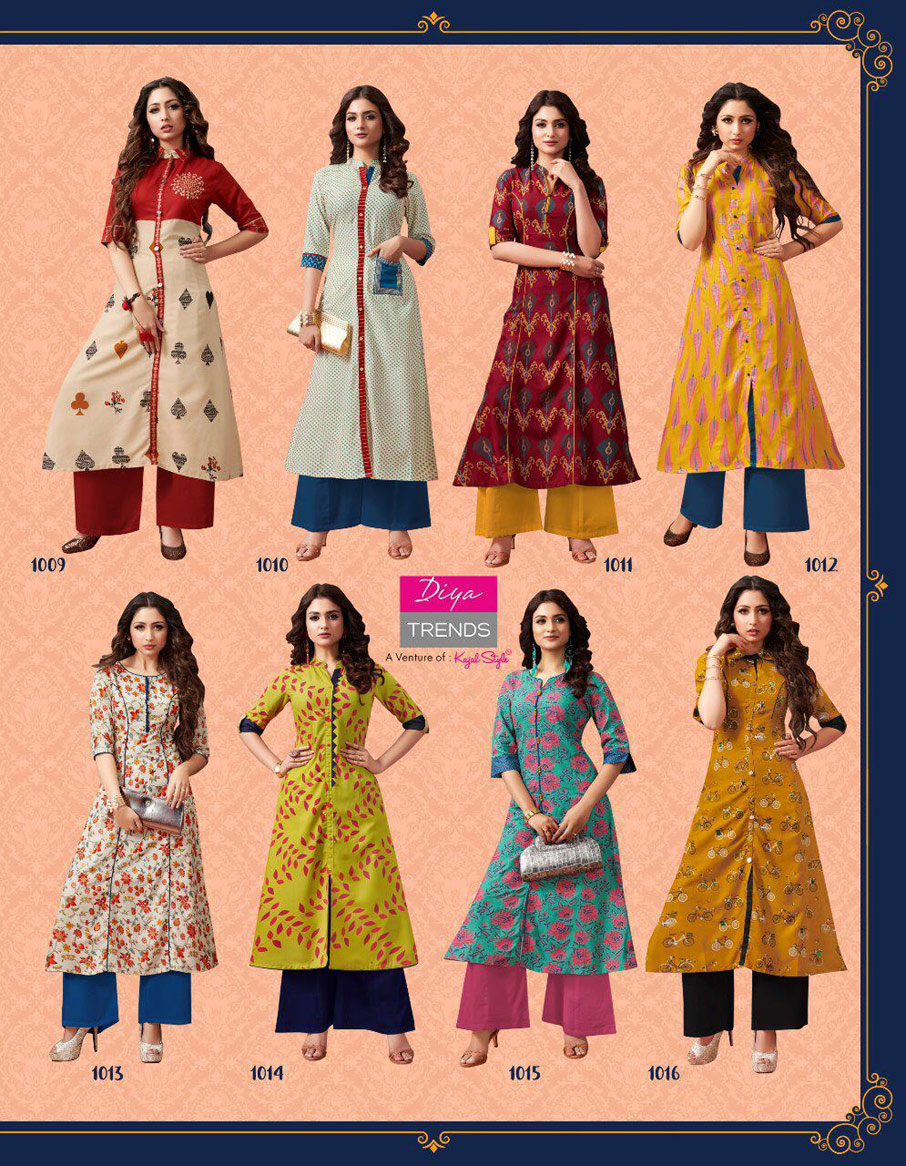 Purplecity Vol-1 Diya Trends Pigment Gold print Kurti Purplecity Vol-1 Diya Trends Pigment Gold print Kurti